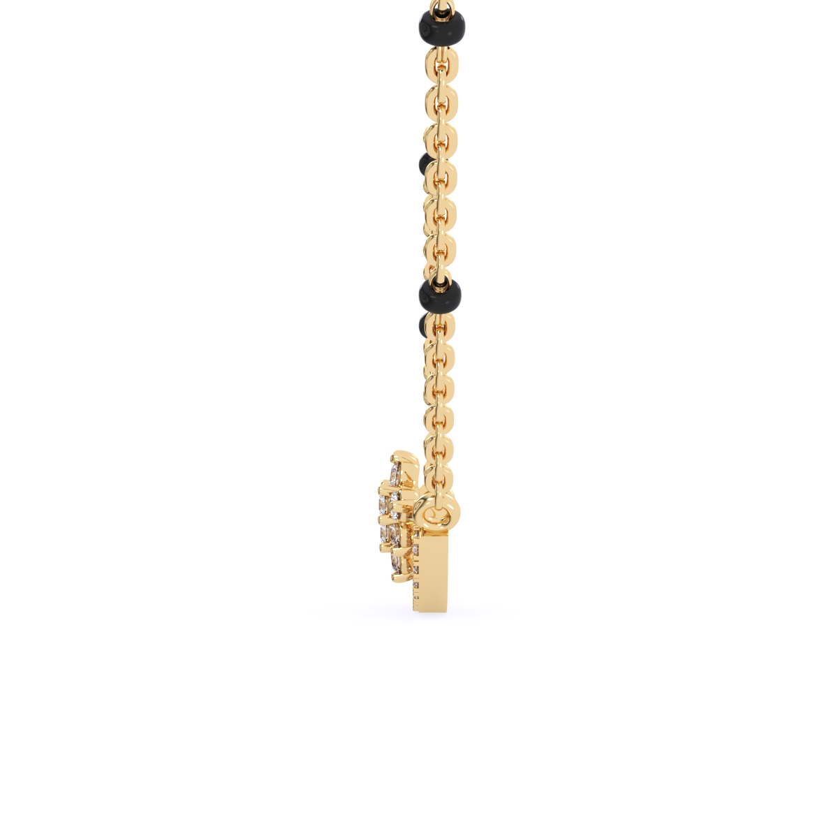 Blossom Flower Round Diamond Mangalsutra
